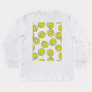 Kiwi - White Kids Long Sleeve T-Shirt